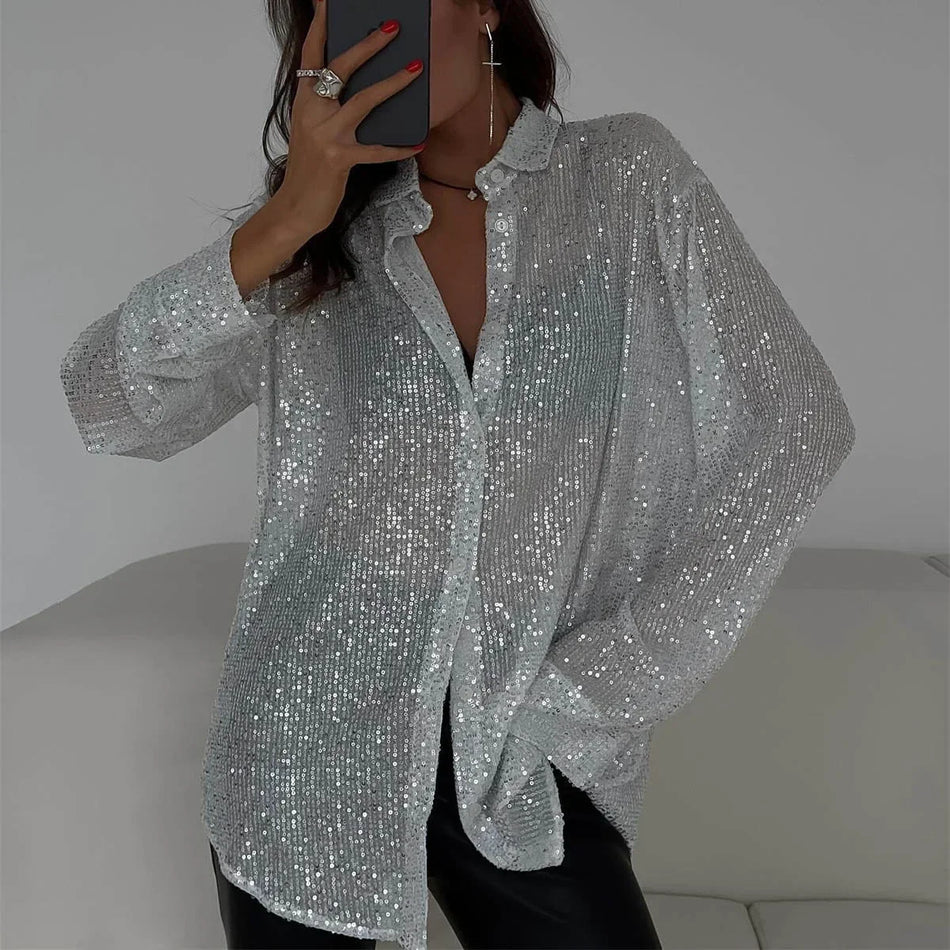 Beaded Lapel Shirt