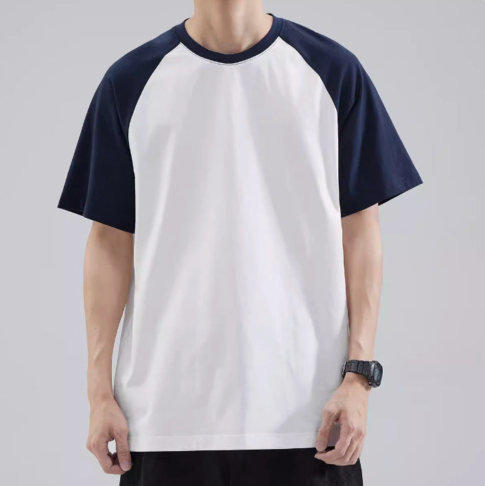 Retro Raglan Couple T-Shirt – Unisex Cotton Summer Top