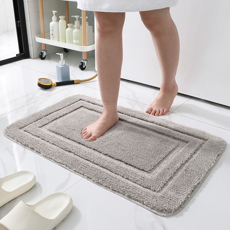 Thick Microfiber Back-Shaped Bathroom Floor Mat