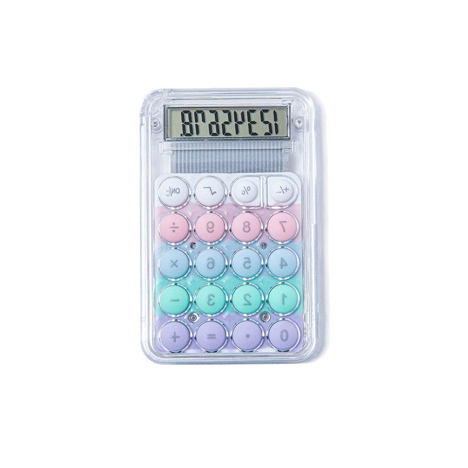Mini Transparent Calculator for Students – Cute & Portable