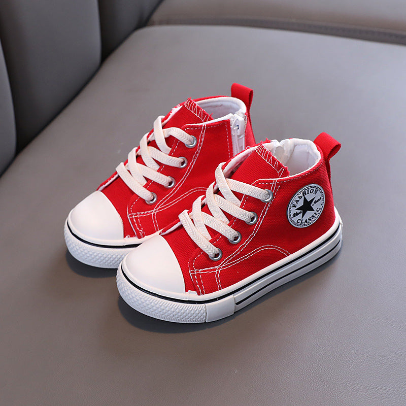 Korean Style Kids’ Canvas Shoes – Mid-Top 2024 Trend