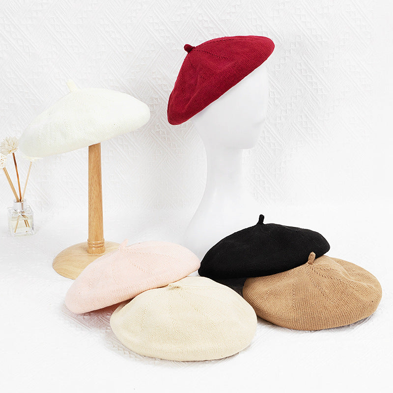 STOCK-Vintage Woven Japanese Beret – Breathable Foldable Hat