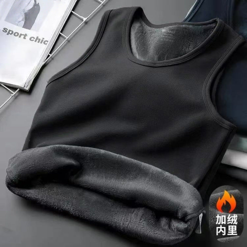 Men's Silver Fox Velvet Thermal Fleece-Lined Casual Vest Pro