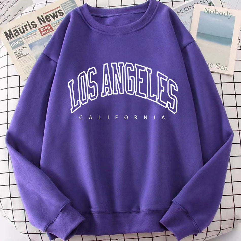 INSTOCK-Men’s Letter Print Sweatshirt – Casual American Loose