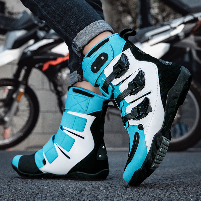 Buckle High-Top Teen Motorcycle Shoes 2024 Edition