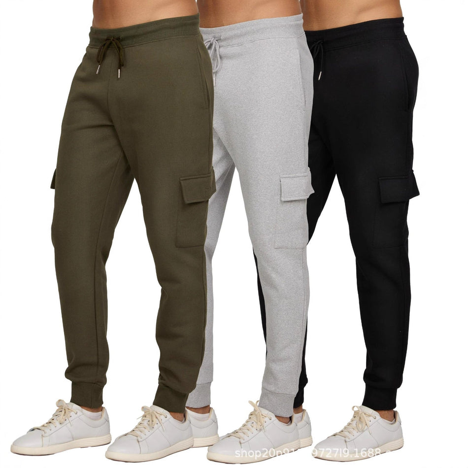 Men’s Multi-Pocket Joggers | Fleece-Lined Running Overalls