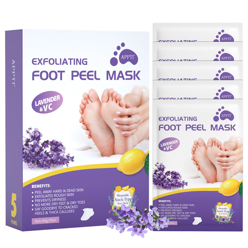 Lavender Foot Peel Mask – Deep Exfoliating & Moisturizing (Pack