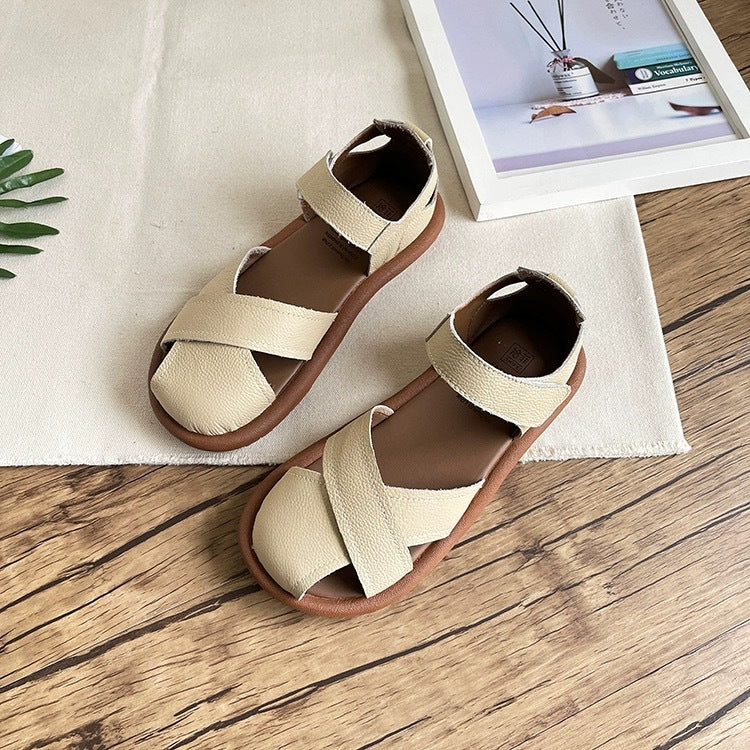 INSTOCK-Women's Artistic Flat Beach Roman Sandals  Summer 2025