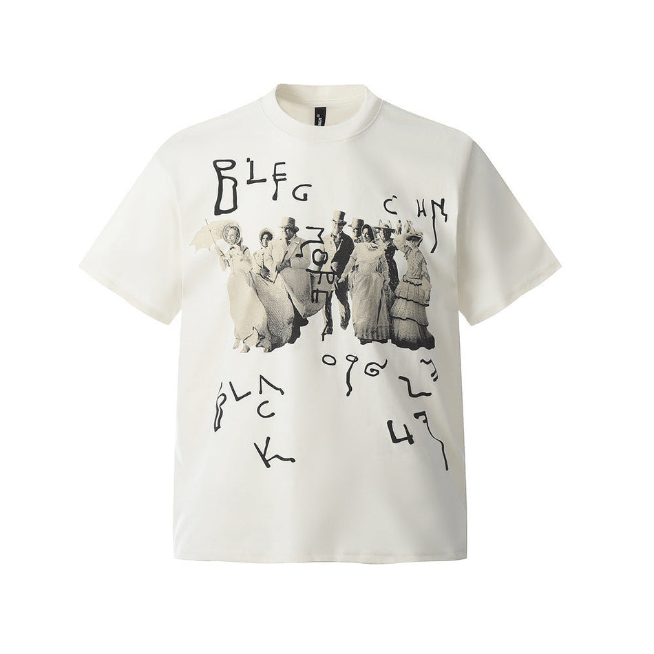 INSTOCK-Retro Unisex Print T-Shirt – Vintage Graphic Casual Tee