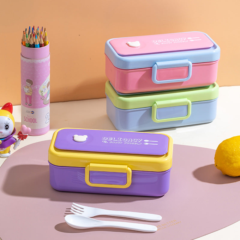 Kids Cartoon Lunch Box | Microwave Safe Plastic Tiffin