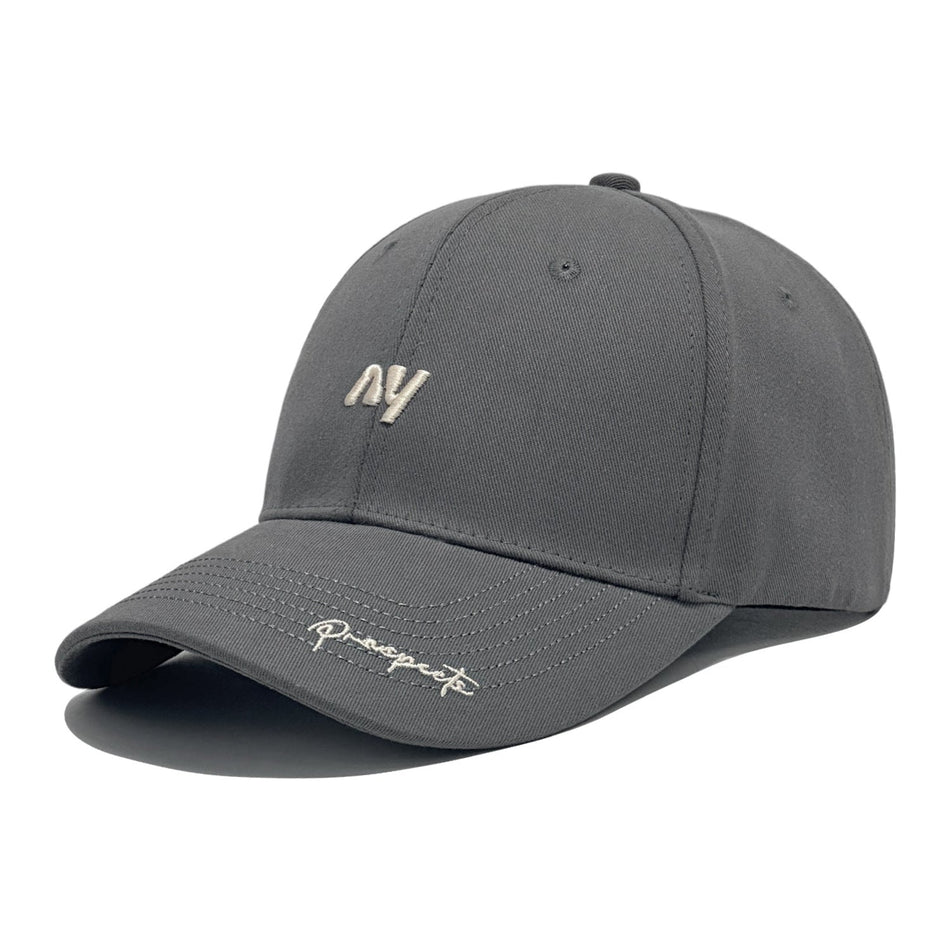 Embroidered Letter Baseball Cap with Hard Top Unisex Design