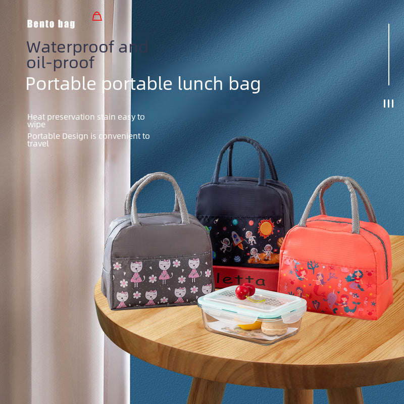 Cartoon Insulated Lunch Bag – Portable & Picnic-Ready
