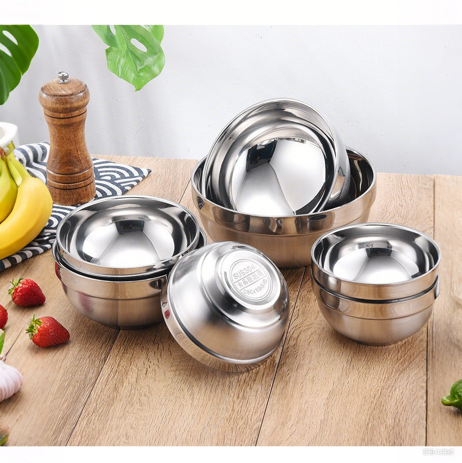 304 Stainless Steel Double-Layer Kids Bowl