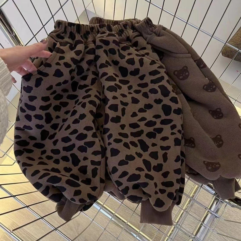 Kids’ Fleece-Lined Pants – Thick Autumn & Winter Trousers