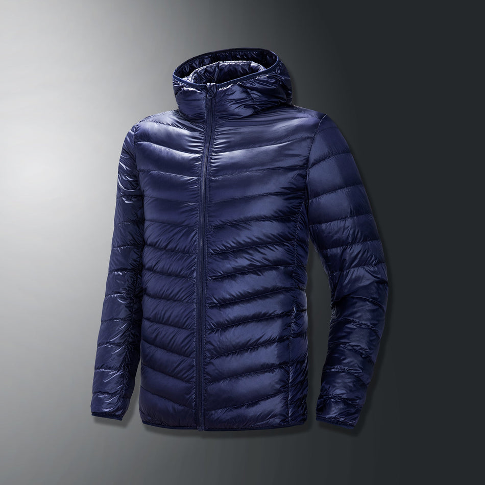 Men’s Lightweight Hooded Down Jacket Plus Size Autumn Winter