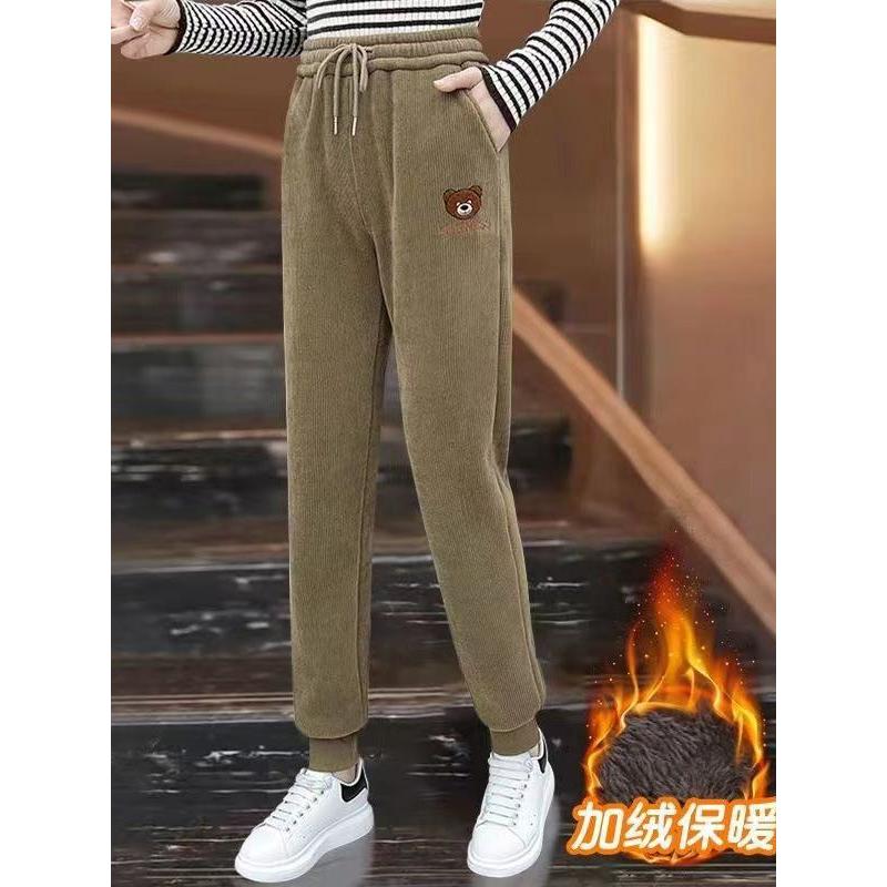 Women’s Velvet High-Waist Corduroy Sweatpants 2026