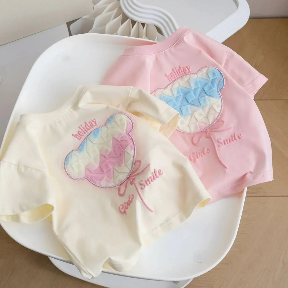 Girls Cartoon Cotton T-Shirt