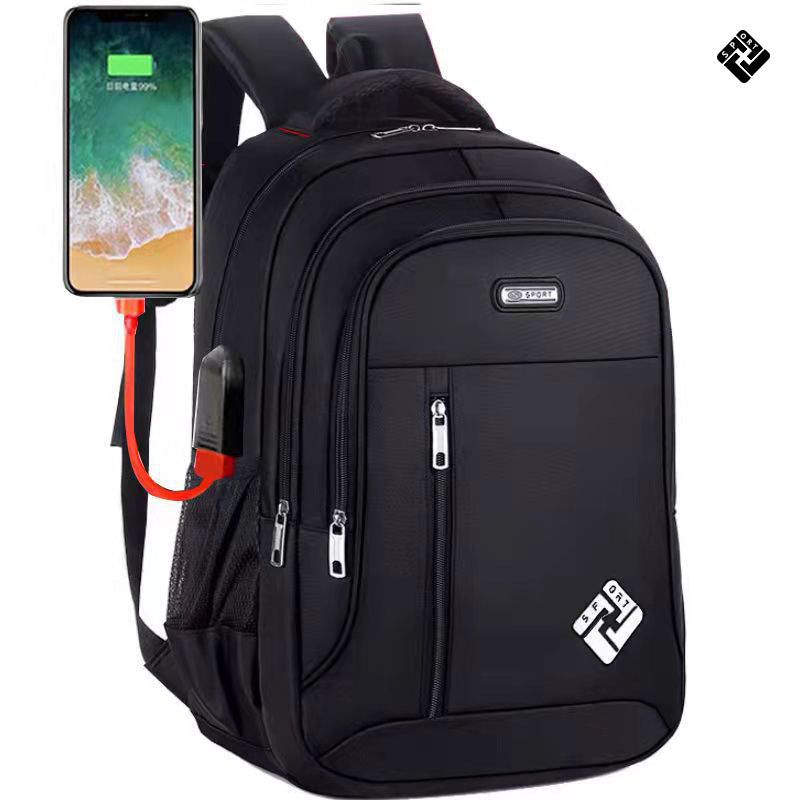 STOCK-Men's Solid Color Laptop Backpack | Travel & School Ready
