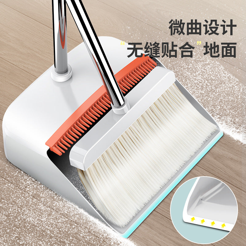 Soft Bristle Broom Dustpan Foldable Hair Magic Squeegee Set