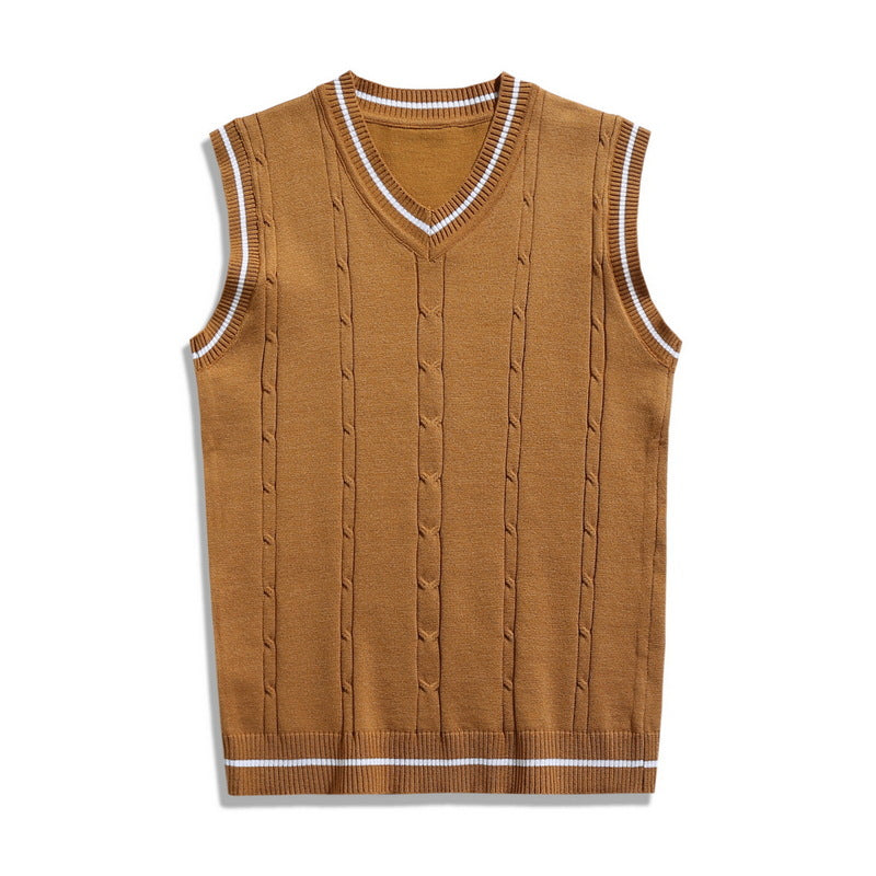 STOCK-Sleeveless Sweater – Slim Casual Knit Vest for Men
