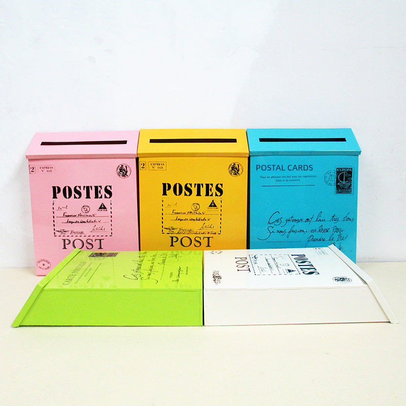 Vintage Tin Mailbox – Wall-Hanging Home Décor & Suggestion Box