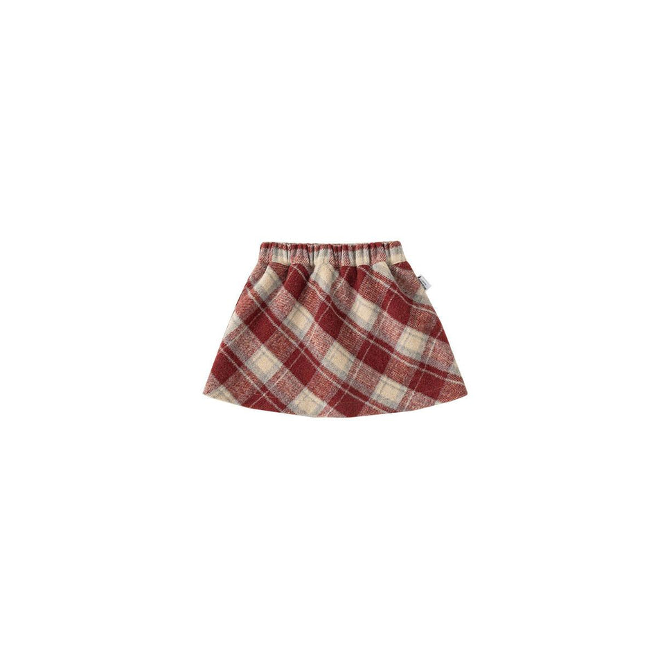 Youbao Girls Retro Plaid A-Line Autumn Skirt