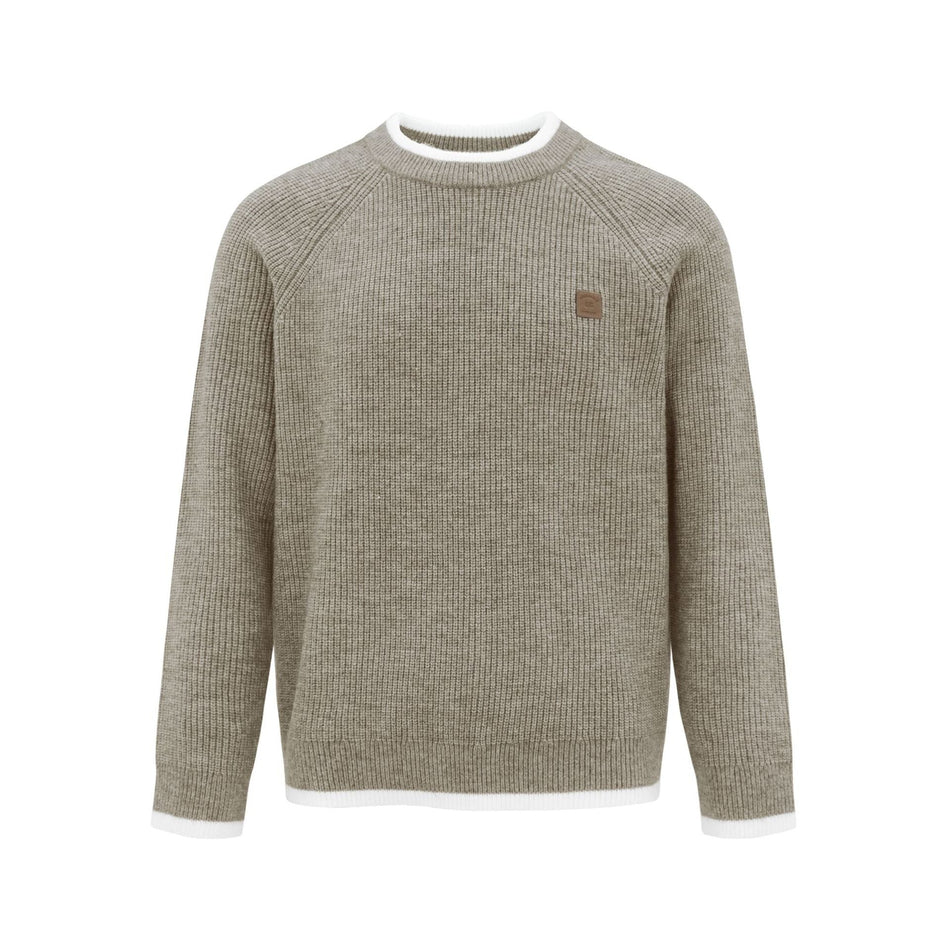 Men’s Autumn 2025 Loose Round-Neck Knitted Pullover Sweater