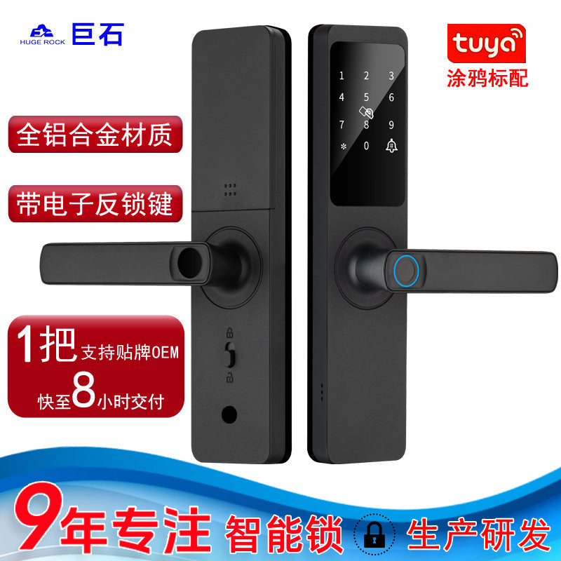 One-Touch Fingerprint Smart Door Lock with Card & Password
