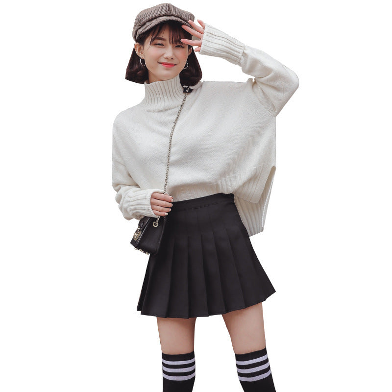 Harajuku High-Waist Pleated Skirt – Chic Autumn Style