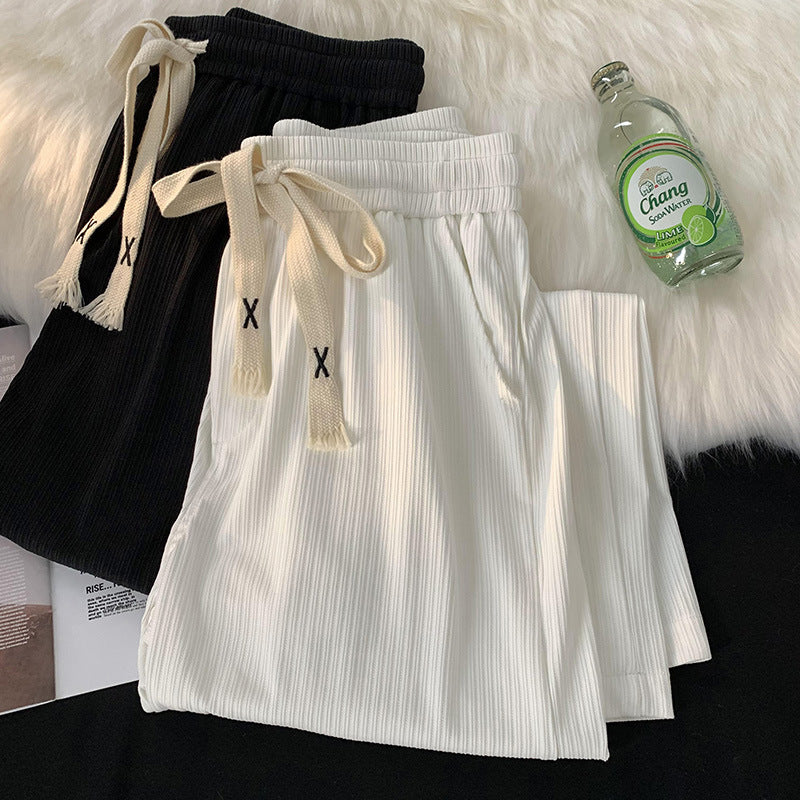 INSTOCK-Men’s Ice Silk Wide-Leg Pants – Summer Cool & Loose