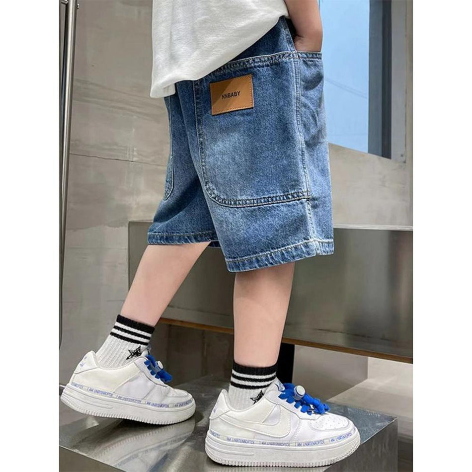 Boys Korean Style Denim Mid Length Shorts Summer Wear Kids!!