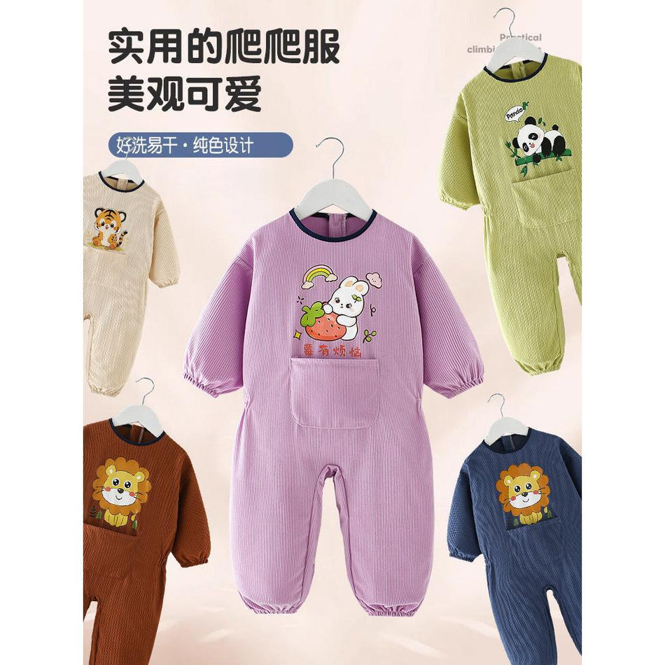 Baby Spring Fall Crawling Clothes Full Body Protective Wear