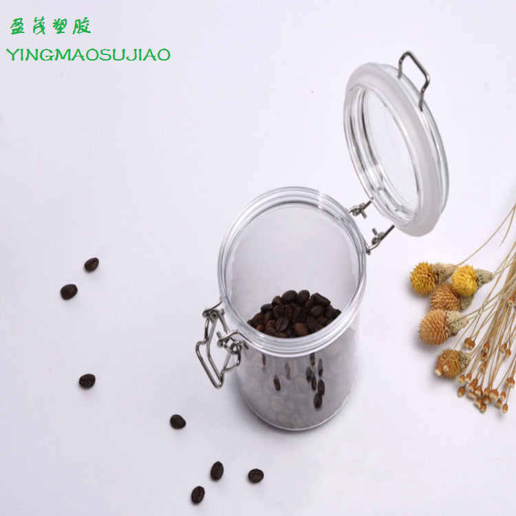 750ml Plastic Sealed Jar Food Candy Tea Storage Jar