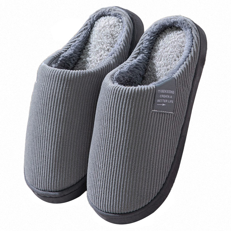 Cute Fleece Lined Cotton Slippers Soft Non Slip Home