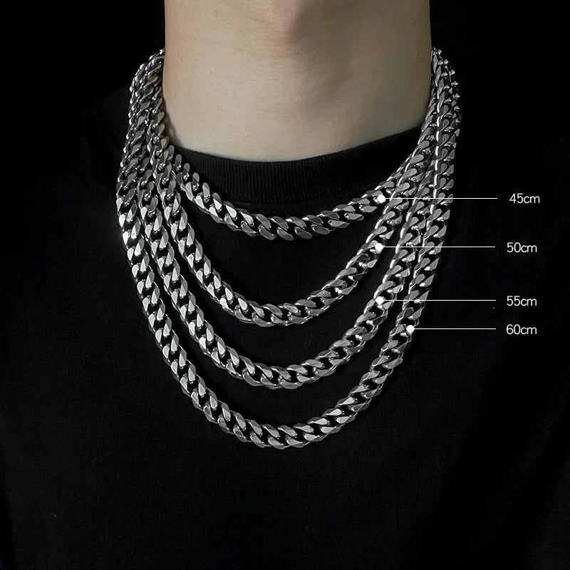 Thick Cuban Chain Necklace – Unisex High Street Style