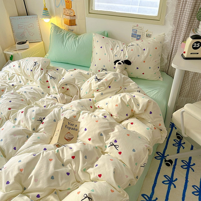 2025 Maternal & Infant Cotton Cartoon Bed 4-Piece Set