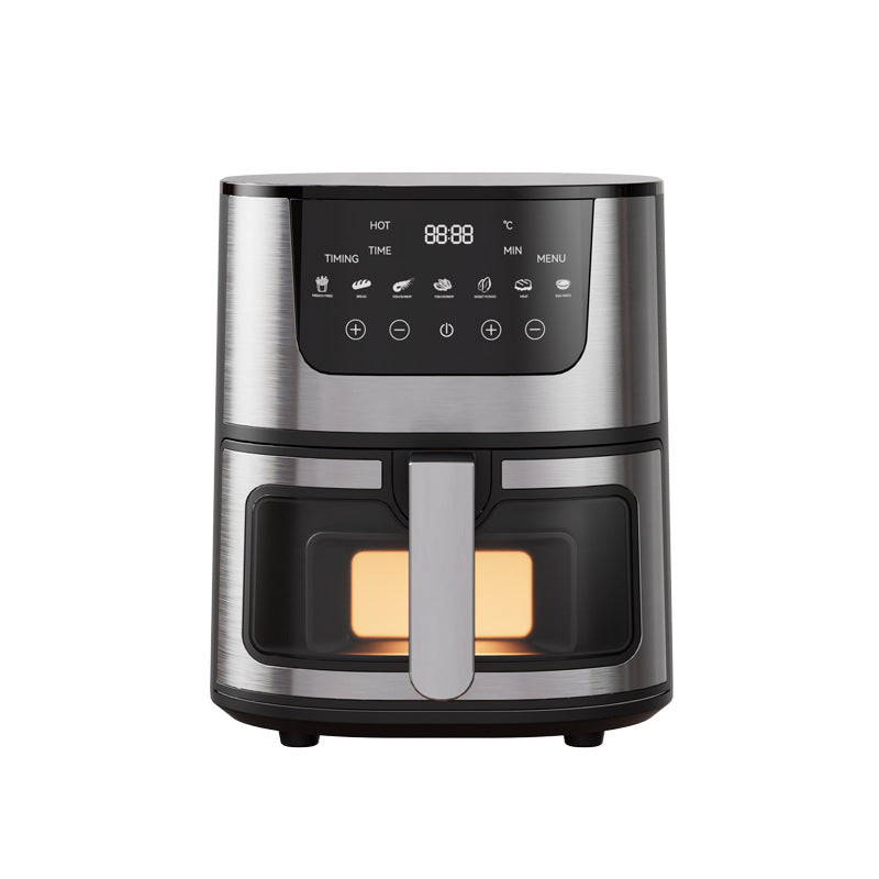 STOCK-Stainless Steel Smart Visual Air Fryer Touch Control