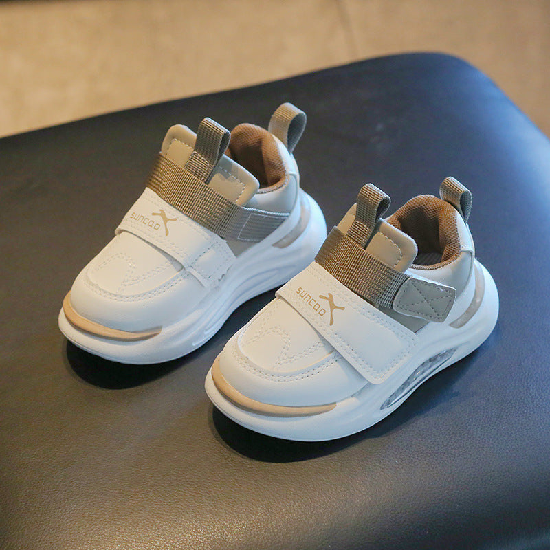 STOCK-2024 Kids’ Leather Sneakers | Non-Slip Toddler Shoes