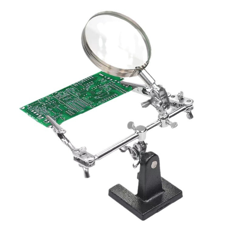 STOCK-Desktop Magnifying Glass with Adjustable Clip for PCB