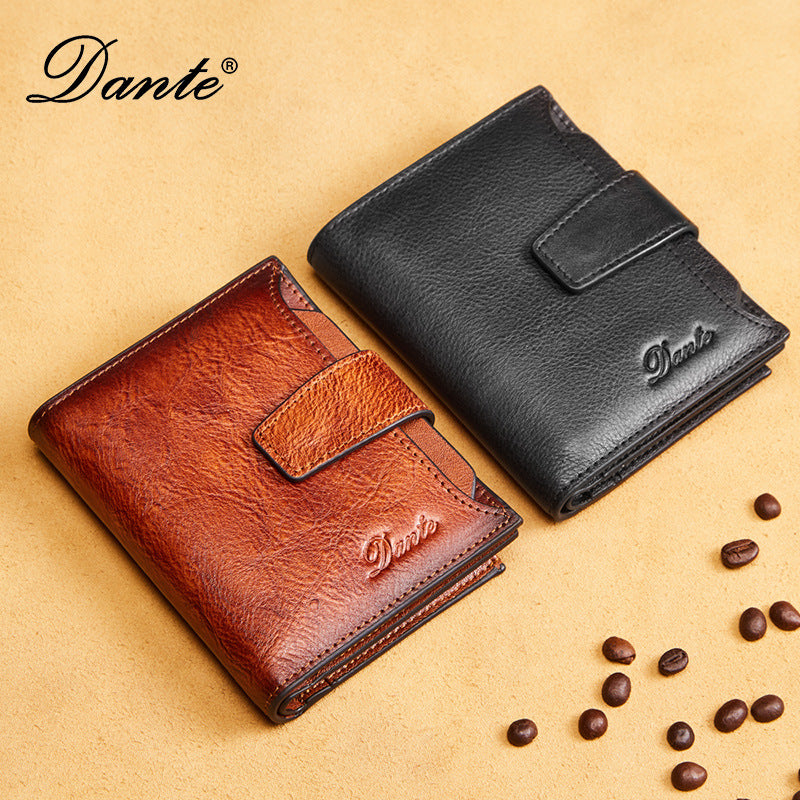 Men’s RFID Leather Wallet | Cowhide Anti-Theft Purse