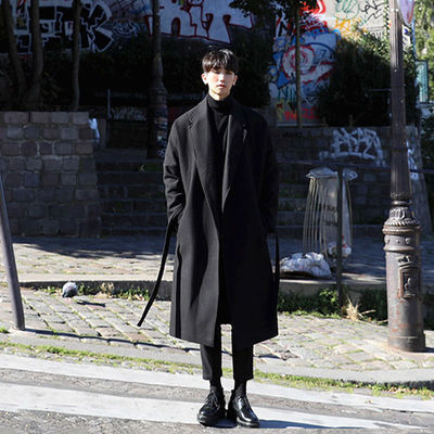 Men’s Korean Wool Overcoat | Mid-Length Winter Coat