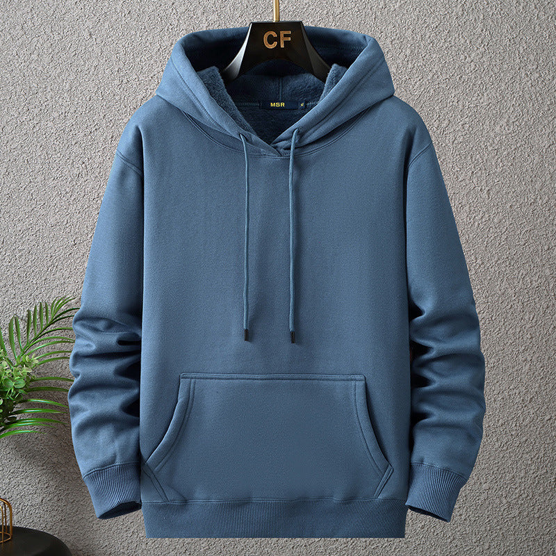 Men’s Velvet Fleece Plus-Size Winter Hoodie
