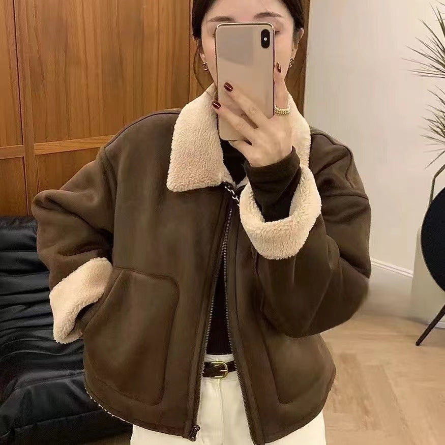 Fur Jackets for Women 2025 | Thick Lapel Biker Style