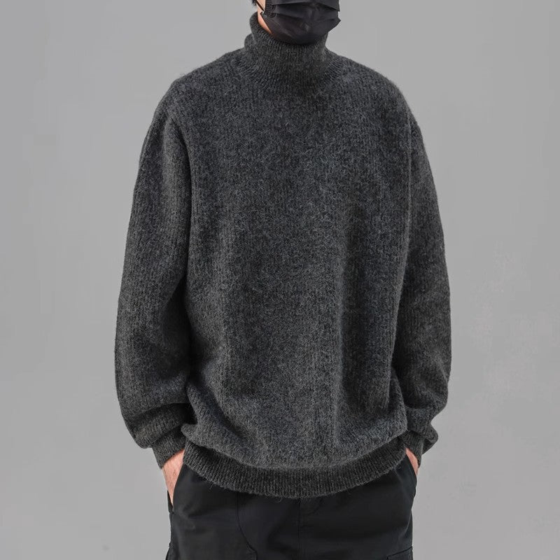 Men’s Japanese-Style Retro Turtleneck Knitted Sweater