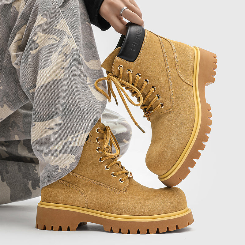 Rhubarb Winter Casual Mid-Top Outdoor Hiking Work Boots Men!