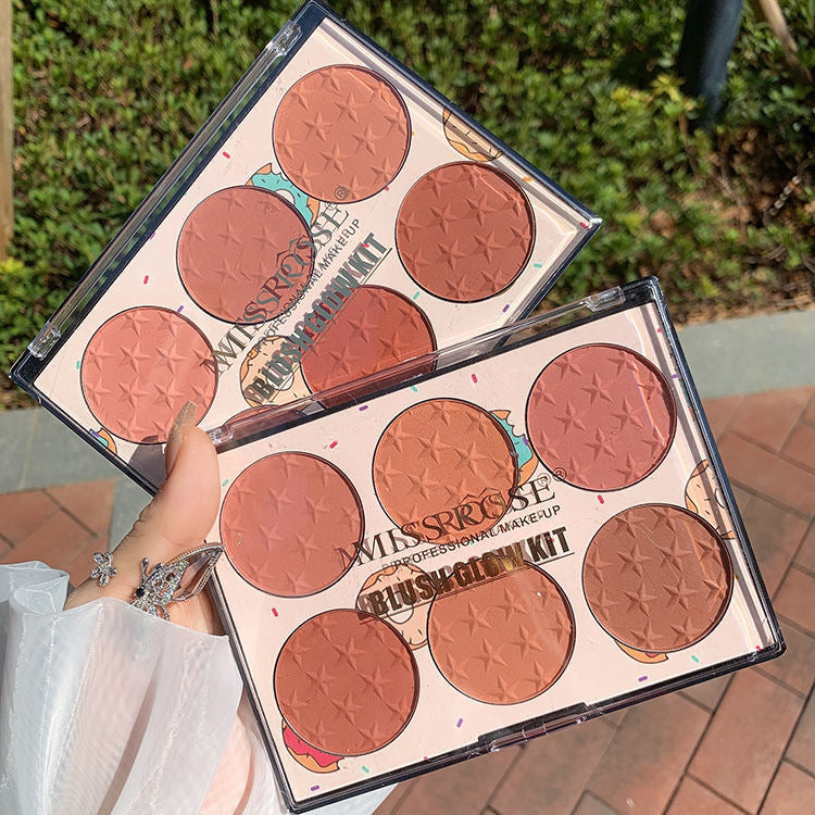 MISS ROSE 6-Color Matte & Gloss Blush Palette