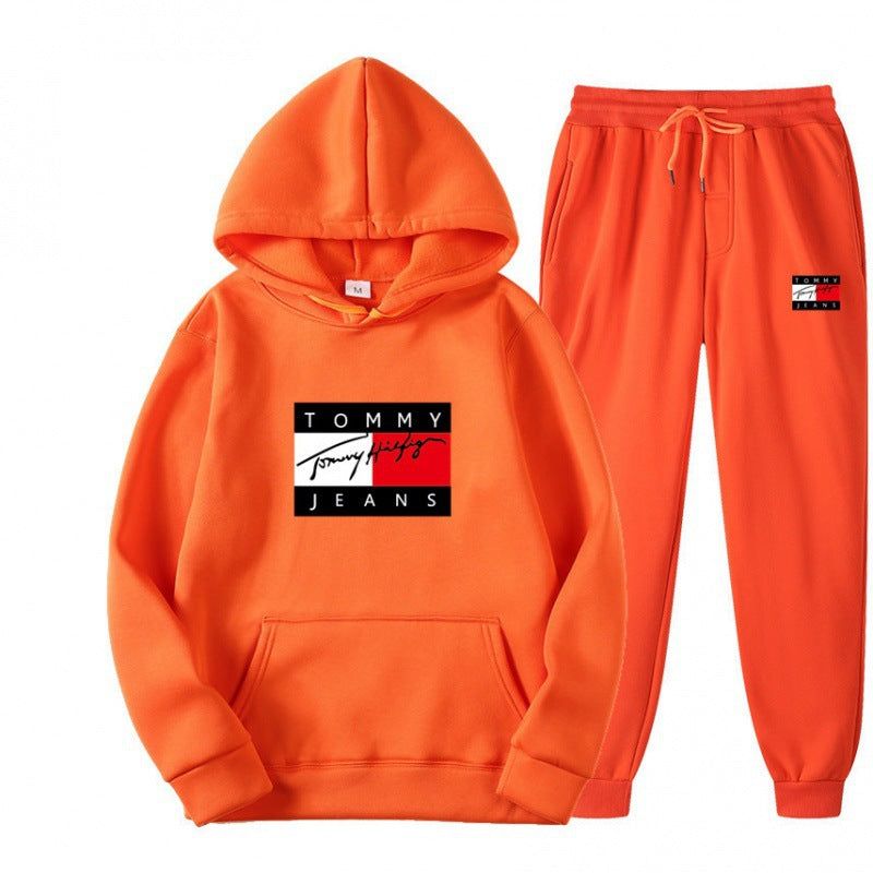 Men's Spring-Autumn Hooded Sportswear Casual Two-Piece Suit