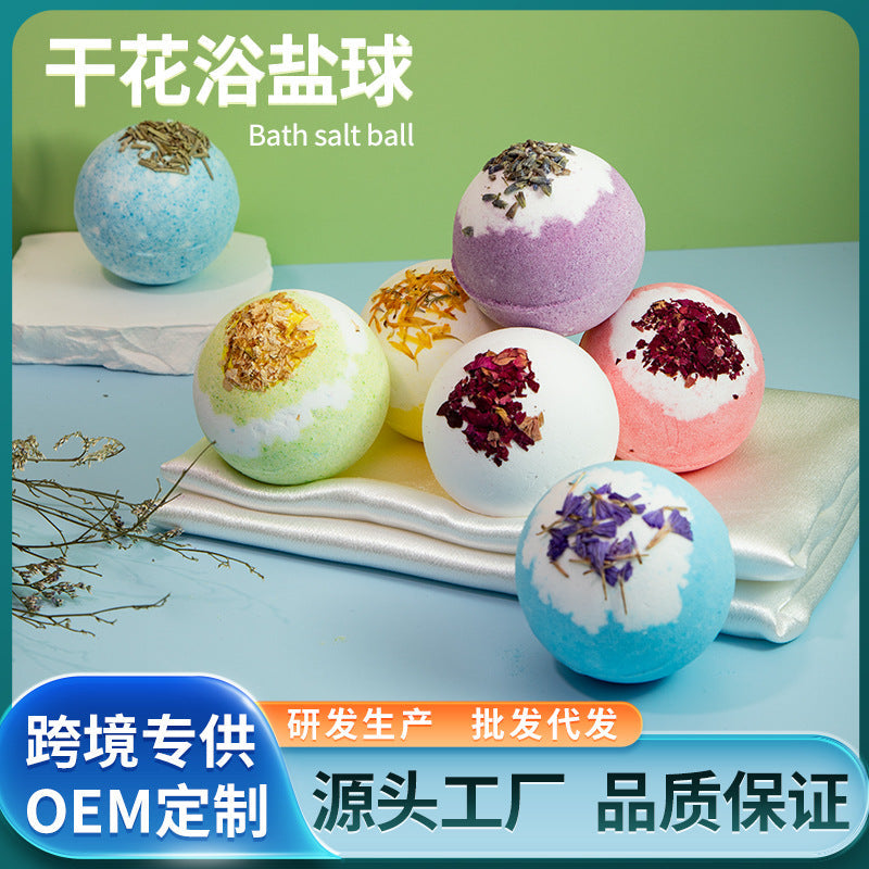 Dried Flower Essential Oil Bath Bomb 100g
