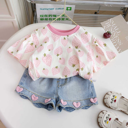 Girls Korean Denim Shorts Set – Stylish Summer Outfit – Outfit Sets – Image 11