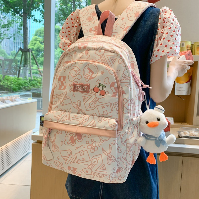 Harajuku Graffiti Japanese Schoolbag – Trendy & Spacious